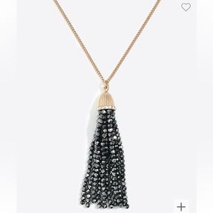 J. Crew Beaded Tassel Pendant Necklace